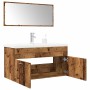 Juego de muebles de baño 3 piezas madera ingeniería envejecida by , Bathroom furniture - Ref: Foro24-3328587, Price: 273,75 €...
