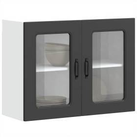 Armario pared cocina puerta de cristal Kalmar negra von , Küchenschränke - Ref: Foro24-853608, Preis: 97,08 €, Rabatt: %
