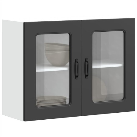 Armario pared cocina puerta de cristal Kalmar negra von , Küchenschränke - Ref: Foro24-853608, Preis: 97,08 €, Rabatt: %