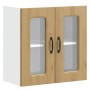 Armario pared cocina puerta de cristal Kalmar roble artesanal de , Armarios de cocina - Ref: Foro24-853676, Precio: 69,73 €, ...