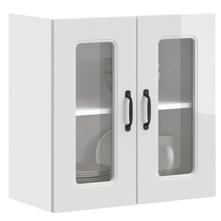 Armario pared cocina puerta cristal Kalmar blanca alto brillo von , Küchenschränke - Ref: Foro24-853669, Preis: 73,91 €, Raba...