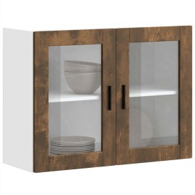 Armario de pared para cocina puerta cristal Porto roble ahumado von , Küchenschränke - Ref: Foro24-854092, Preis: 87,00 €, Ra...