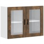 Armario de pared para cocina puerta cristal Porto roble ahumado von , Küchenschränke - Ref: Foro24-854092, Preis: 87,00 €, Ra...
