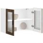 Armario de pared para cocina puerta cristal Porto roble ahumado von , Küchenschränke - Ref: Foro24-854092, Preis: 87,00 €, Ra...
