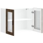 Armario de pared para cocina puerta cristal Porto roble ahumado von , Küchenschränke - Ref: Foro24-854092, Preis: 87,00 €, Ra...