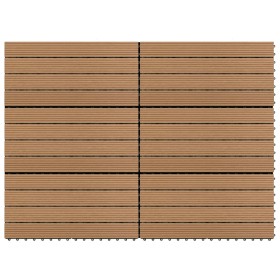 Verandafliese 6 Stück WPC braun 60x30 cm 1,08 m² von vidaXL, Böden und Teppiche - Ref: Foro24-149028, Preis: 67,25 €, Rabatt: %
