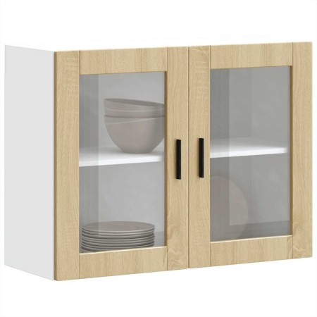 Armario de pared para cocina puerta cristal Porto roble sonoma von , Küchenschränke - Ref: Foro24-854090, Preis: 90,13 €, Rab...