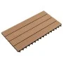 Porch tiles 6 units WPC brown 60x30 cm 1.08 m² by vidaXL, Floors and carpets - Ref: Foro24-149028, Price: 71,95 €, Discount: %