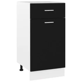 Low kitchen drawer cabinet engineered wood black 40x46x81.5cm by vidaXL, Kitchen cabinets - Ref: Foro24-801213, Price: 66,38 ...