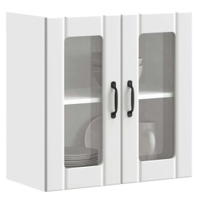 Armario pared cocina puerta de cristal Lucca blanca by , Kitchen cabinets - Ref: Foro24-853907, Price: 68,61 €, Discount: %