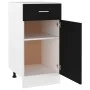 Armario bajo cajón cocina madera ingeniería negro 40x46x81,5cm de vidaXL, Armarios de cocina - Ref: Foro24-801213, Precio: 67...
