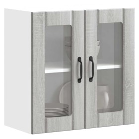 Armario pared cocina puerta de cristal Lucca sonoma gris by , Kitchen cabinets - Ref: Foro24-853913, Price: 68,61 €, Discount: %