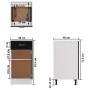 Armario bajo cajón cocina madera ingeniería negro 40x46x81,5cm de vidaXL, Armarios de cocina - Ref: Foro24-801213, Precio: 67...