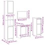Juego muebles de baño 4 pzas madera contrachapada gris hormigón by , Bathroom furniture - Ref: Foro24-3324849, Price: 159,36 ...