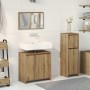 Juego de muebles baño 3 piezas madera ingeniería roble artisan by , Bathroom furniture - Ref: Foro24-3328564, Price: 117,98 €...