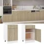 Engineered wood lower cabinet smoked oak 50x46x81.5 cm by vidaXL, Kitchen cabinets - Ref: Foro24-801223, Price: 82,92 €, Disc...