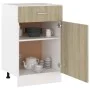 Engineered wood lower cabinet smoked oak 50x46x81.5 cm by vidaXL, Kitchen cabinets - Ref: Foro24-801223, Price: 82,92 €, Disc...