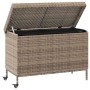 Caja almacenaje jardín ruedas ratán sintético gris 110x55x73cm von , Aufbewahrungsboxen für den Außenbereich - Ref: Foro24-41...