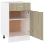 Engineered wood lower cabinet smoked oak 50x46x81.5 cm by vidaXL, Kitchen cabinets - Ref: Foro24-801223, Price: 82,92 €, Disc...
