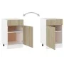 Engineered wood lower cabinet smoked oak 50x46x81.5 cm by vidaXL, Kitchen cabinets - Ref: Foro24-801223, Price: 82,92 €, Disc...