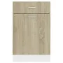 Engineered wood lower cabinet smoked oak 50x46x81.5 cm by vidaXL, Kitchen cabinets - Ref: Foro24-801223, Price: 82,92 €, Disc...