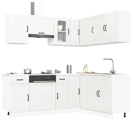 Mueble cocina Lucca blanco brillo 11 pzas madera contrachapada von , Küchenschränke - Ref: Foro24-3314953, Preis: 787,47 €, R...