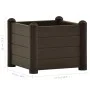 Gartenbett PP Mokka 43x43x35 cm von vidaXL, Töpfe und Pflanzgefäße - Ref: Foro24-313972, Preis: 53,94 €, Rabatt: %
