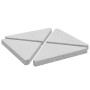 Placa de peso para sombrilla 4 uds granito gris triangular 14kg von , Schirmständer - Ref: Foro24-3318585, Preis: 148,12 €, R...