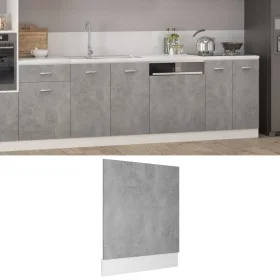 Betongraues Sperrholz-Geschirrspülerpaneel 59,5 x 3 x 67 cm von vidaXL, Küchenschränke - Ref: Foro24-802566, Preis: 31,25 €, ...