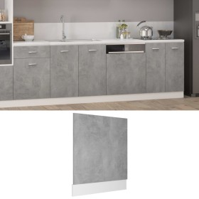 Betongraues Sperrholz-Geschirrspülerpaneel 59,5 x 3 x 67 cm von vidaXL, Küchenschränke - Ref: Foro24-802566, Preis: 32,49 €, ...