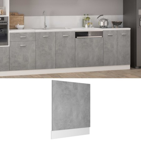 Concrete gray plywood dishwasher panel 59.5x3x67cm by vidaXL, Kitchen cabinets - Ref: Foro24-802566, Price: 32,49 €, Discount: %