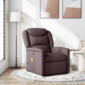 Sillón de masaje reclinable de tela marrón oscuro de , Sillones - Ref: Foro24-4015611, Precio: 207,33 €, Descuento: %