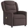 Sillón de masaje reclinable de tela marrón oscuro by , Armchairs - Ref: Foro24-4015611, Price: 207,33 €, Discount: %