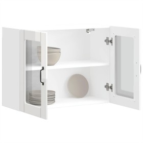 Armario pared cocina puerta cristal Lucca blanca alto brillo de , Armarios de cocina - Ref: Foro24-853849, Precio: 97,93 €, D...