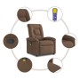 Sillón reclinable con masaje de tela marrón by , Armchairs - Ref: Foro24-4015630, Price: 207,91 €, Discount: %