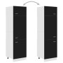 Kühlschrankschrank aus schwarzem Sperrholz, 60 x 57 x 207 cm von vidaXL, Küchenschränke - Ref: Foro24-802539, Preis: 148,32 €...