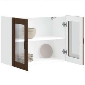Armario pared cocina puerta de cristal Lucca roble marrón von , Küchenschränke - Ref: Foro24-853854, Preis: 84,43 €, Rabatt: %