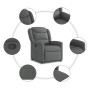 Sillón reclinable de tela gris oscuro by , Armchairs - Ref: Foro24-4015597, Price: 194,33 €, Discount: %