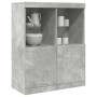 Aparador de madera contrachapada gris hormigón 81x37x100 cm von , Schließfächer und Lagerschränke - Ref: Foro24-3318620, Prei...