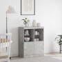 Aparador de madera contrachapada gris hormigón 81x37x100 cm von , Schließfächer und Lagerschränke - Ref: Foro24-3318620, Prei...