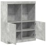 Aparador de madera contrachapada gris hormigón 81x37x100 cm von , Schließfächer und Lagerschränke - Ref: Foro24-3318620, Prei...