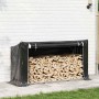 Leñero con protector de lluvia 100x40x200 cm acero galvanizado by , Firewood bags and holders - Ref: Foro24-4104948, Price: 7...