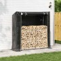 Leñero con protector de lluvia 200x60x200 cm acero galvanizado von , Brennholztaschen und -halter - Ref: Foro24-4104957, Prei...