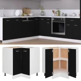 Holz-Eckbodenschrank schwarz 75,5x75,5x75,5x81,5 cm von vidaXL, Küchenschränke - Ref: Foro24-802490, Preis: 106,53 €, Rabatt: %