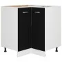 Holz-Eckbodenschrank schwarz 75,5x75,5x75,5x81,5 cm von vidaXL, Küchenschränke - Ref: Foro24-802490, Preis: 106,53 €, Rabatt: %