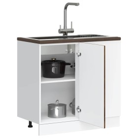 Mueble bajo para fregadero de madera ingeniería roble ahumado by , Kitchen cabinets - Ref: Foro24-854293, Price: 80,21 €, Dis...