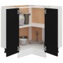 Holz-Eckbodenschrank schwarz 75,5x75,5x75,5x81,5 cm von vidaXL, Küchenschränke - Ref: Foro24-802490, Preis: 108,21 €, Rabatt: %