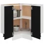 Holz-Eckbodenschrank schwarz 75,5x75,5x75,5x81,5 cm von vidaXL, Küchenschränke - Ref: Foro24-802490, Preis: 106,53 €, Rabatt: %