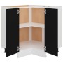 Holz-Eckbodenschrank schwarz 75,5x75,5x75,5x81,5 cm von vidaXL, Küchenschränke - Ref: Foro24-802490, Preis: 108,21 €, Rabatt: %