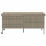 Baúl jardín con ruedas gris claro 160x55x75 cm ratán sintético by , Outdoor storage boxes - Ref: Foro24-4103835, Price: 150,1...